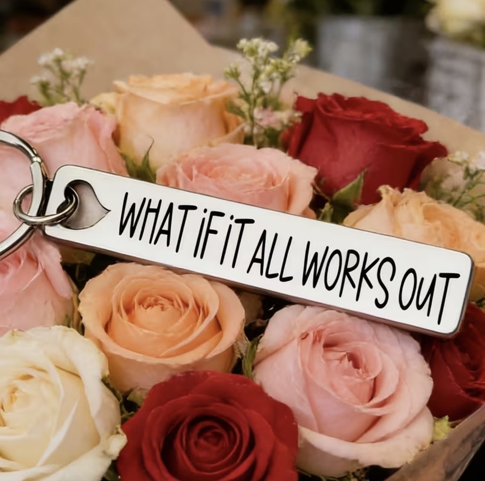 3/$25 What If It All Works Out Stainless Steel Keychain NEW - Picture 3 of 5